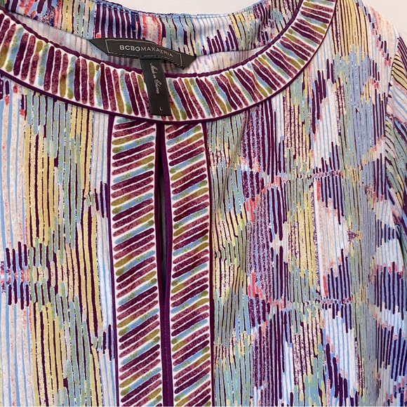 Colorful bohemian BCBG a-line dress - Picture 5 of 7